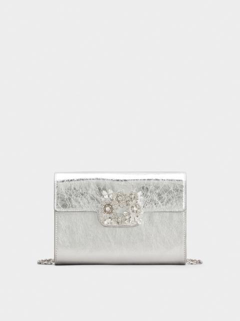 Roger Vivier Efflorescence Mini Clutch in leather