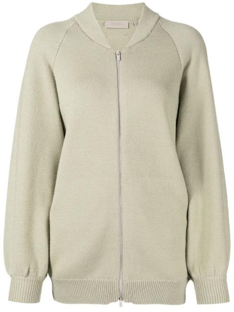 ESSENTIALS zip-up knitted jacket