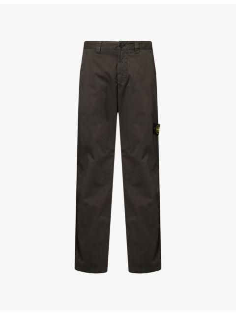 Stone Island Straight-Leg Twill Cotton Trousers