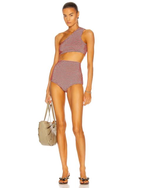Bottega Veneta One Shoulder Bikini Set