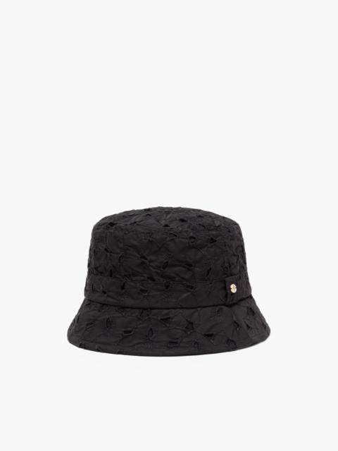 Mackintosh SKIE BLACK EMBROIDERED BUCKET HAT
