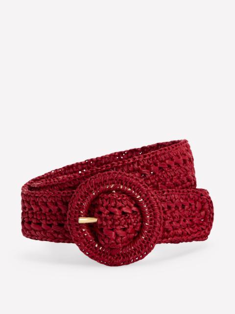 BODEN Interest Raffia Belt-Red