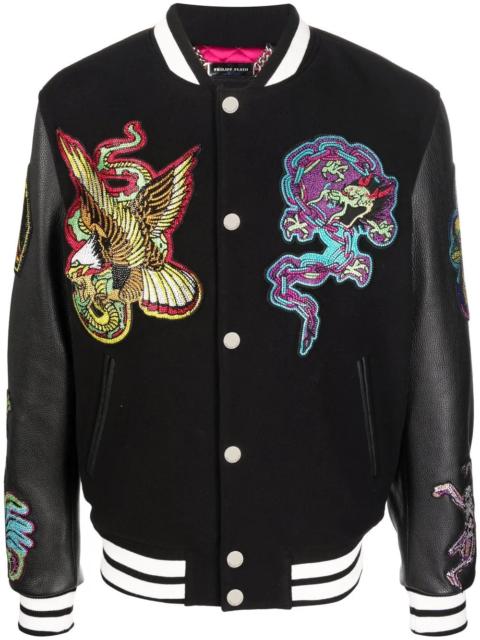 PHILIPP PLEIN varsity bomber jacket