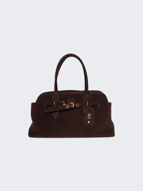 Miu Miu Aventure Suede Bag Brown