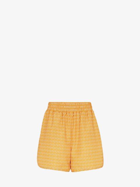 FENDI Orange nylon shorts
