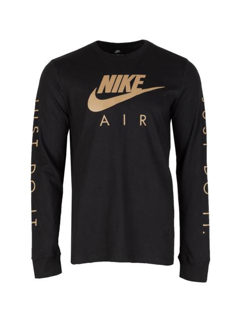 Nike Air Reflective Long Sleeve T-Shirt "Black / Gold" 845425 005