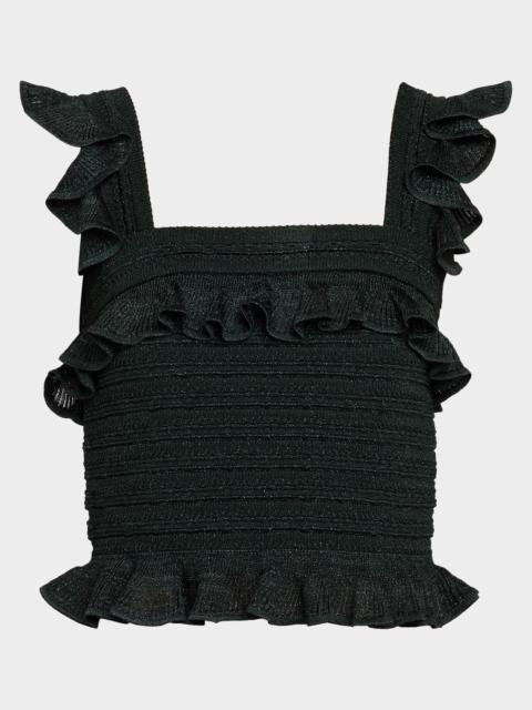 Zimmermann Valiant Frill Knit Crop Cami