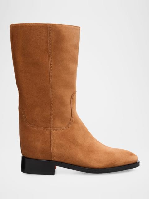 Santoni Suede Mid-Calf Boots