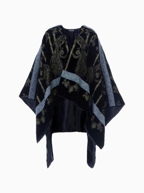 GIORGIO ARMANI EMBROIDERED VELVET CAPE