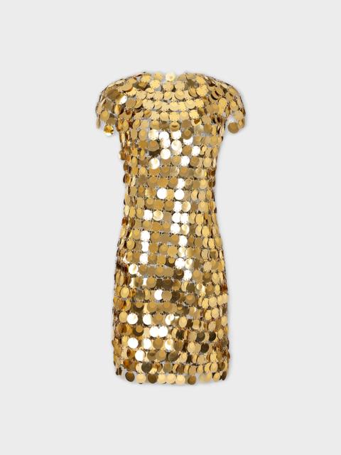 Paco Rabanne THE ICONIC GOLD SPARKLE DISCS DRESS
