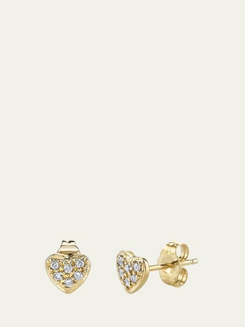 SYDNEY EVAN 14K Yellow Gold Diamond Mini Heart Earring, Single