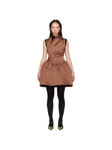 SHUSHU/TONG Orange Backless Minidress
