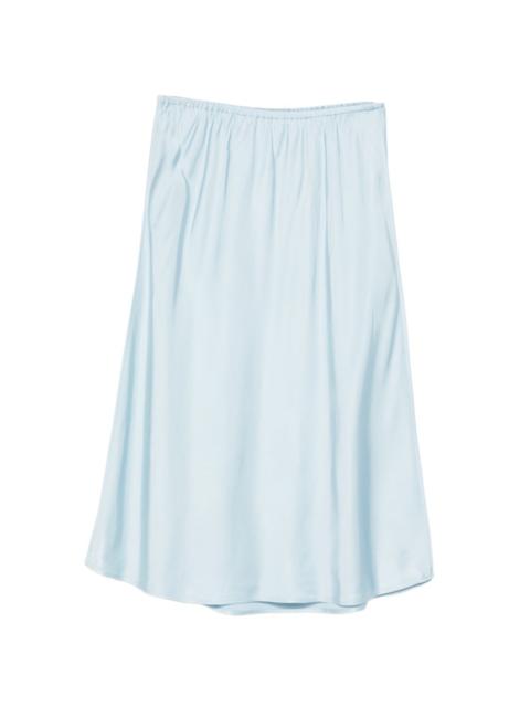 Vince elasticated-waistband midi skirt