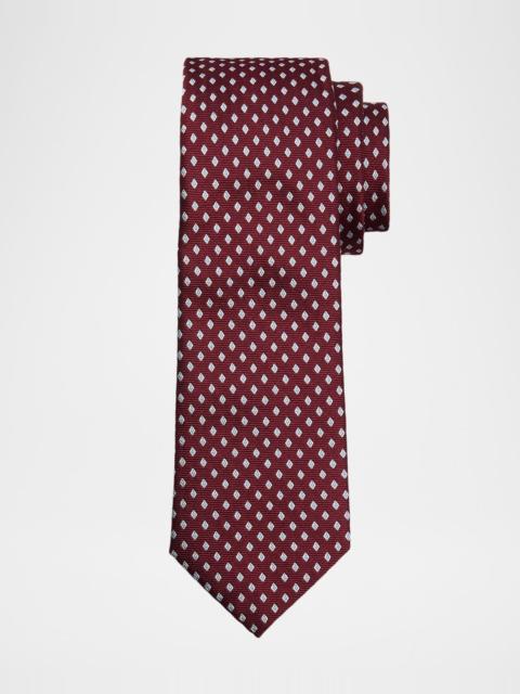 EMPORIO ARMANI Men's Geometric Box Silk Tie