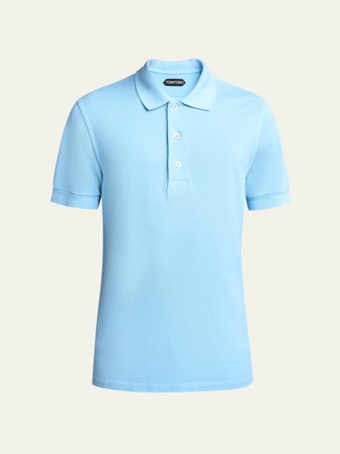 TOM FORD Men's Lyocell Pique Polo Shirt