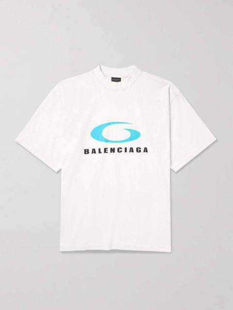 BALENCIAGA Oversized Logo-Print Cotton-Jersey T-Shirt