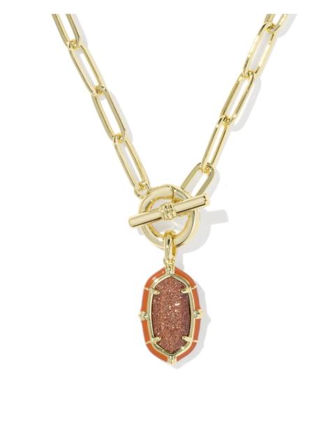 KENDRA SCOTT Elisa Gold Enamel Link and Chain Necklace