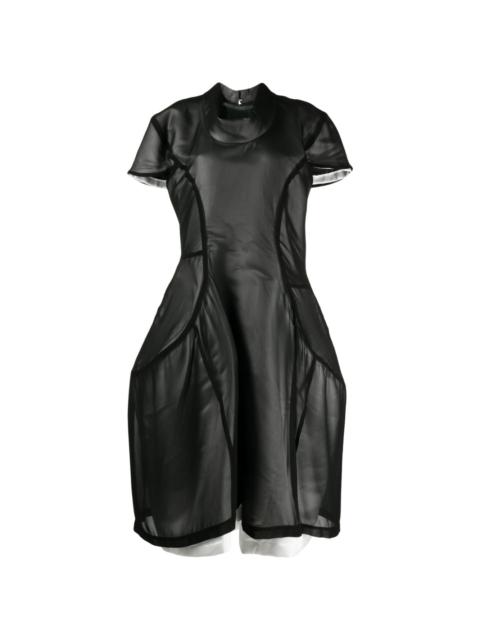 asymmetric panelled midi dress