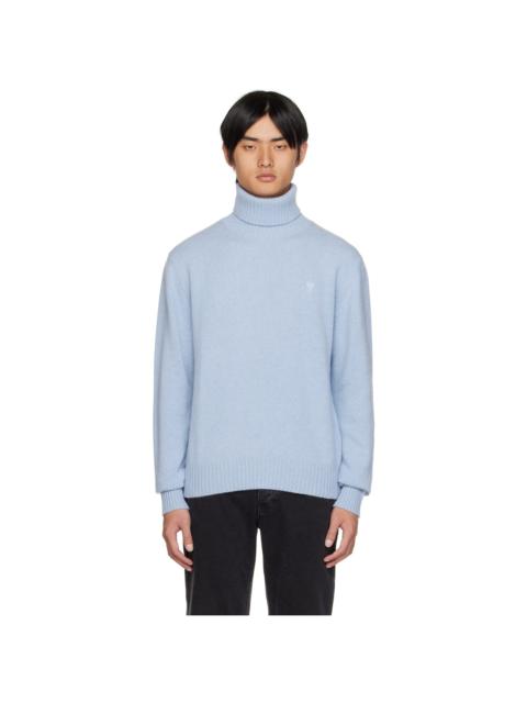 AMI Paris Blue Ami de Cœur Turtleneck