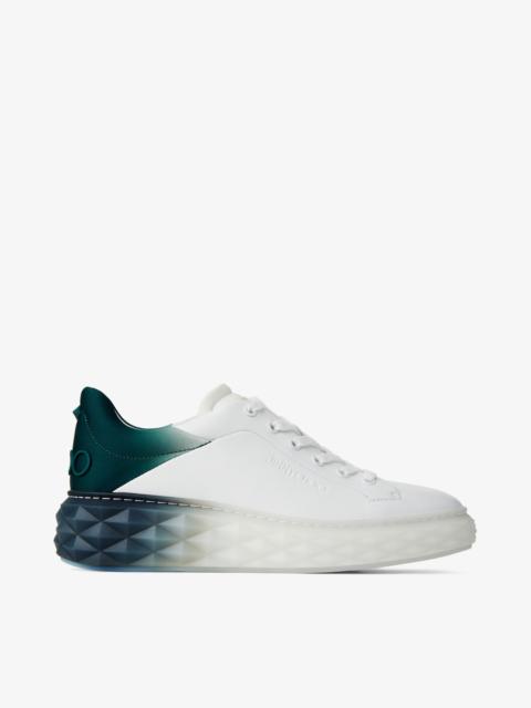 JIMMY CHOO Diamond Maxi/f Ii
White and Green Leather Trainers with Platform Sole