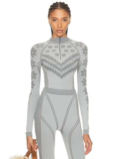 SKIMS Ski First Layers Half Zip Long Sleeve Sweater