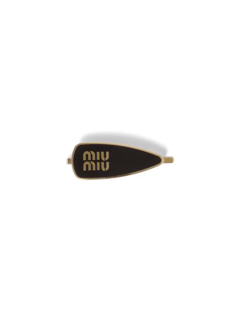 Miu Miu Enameled metal hair clip