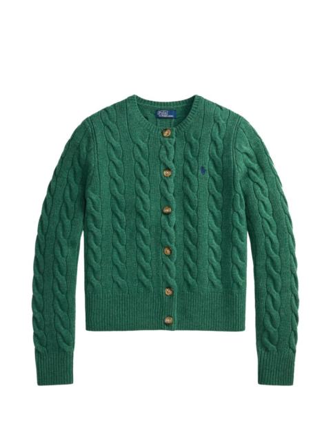 Polo Ralph Lauren cable-knit embroidered-logo cardigan