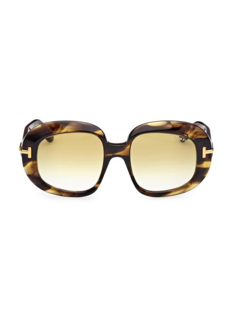 TOM FORD Women's ICON 53MM Round Sunglasses - Brown Olive