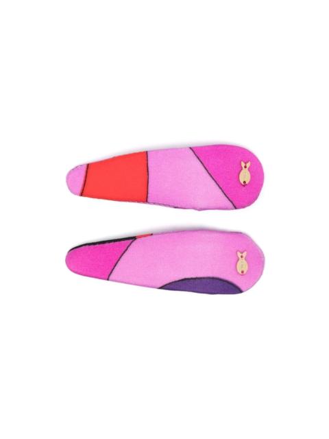 PUCCI geometric-printed hair clips (set of two)