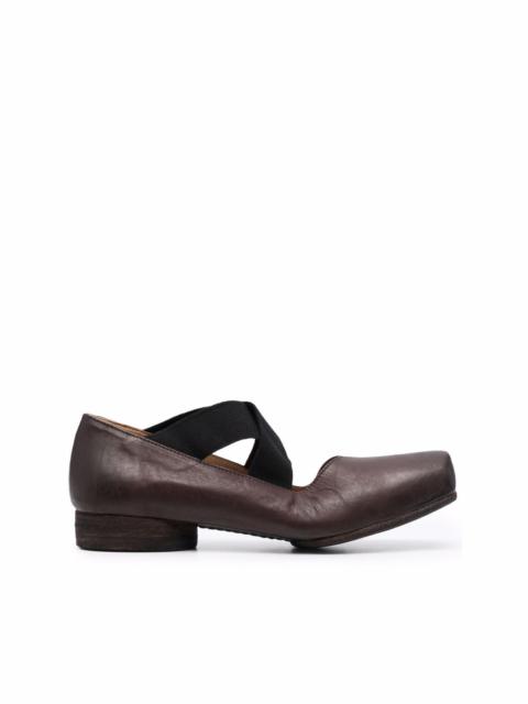 UMA WANG crossover-strap ballerina shoes
