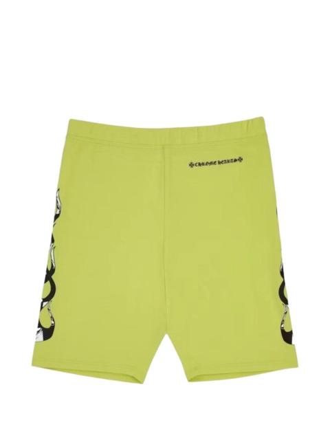 Chrome Hearts 99 Eyes flame-print bike shorts
