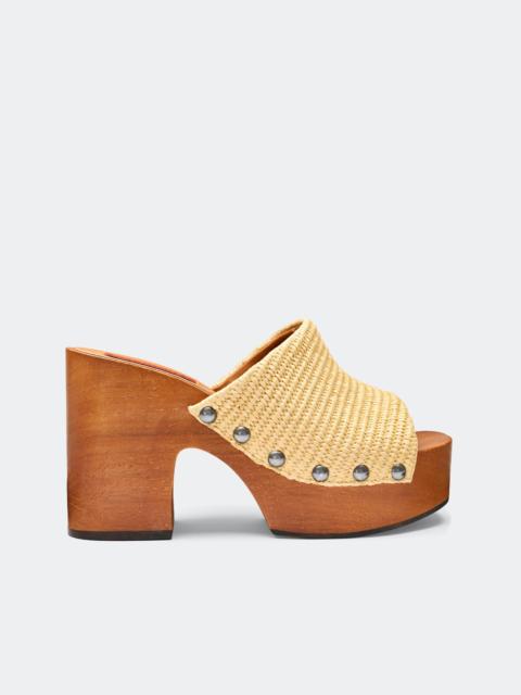 SIMONMILLER Sol Wood Sandal In Natural
