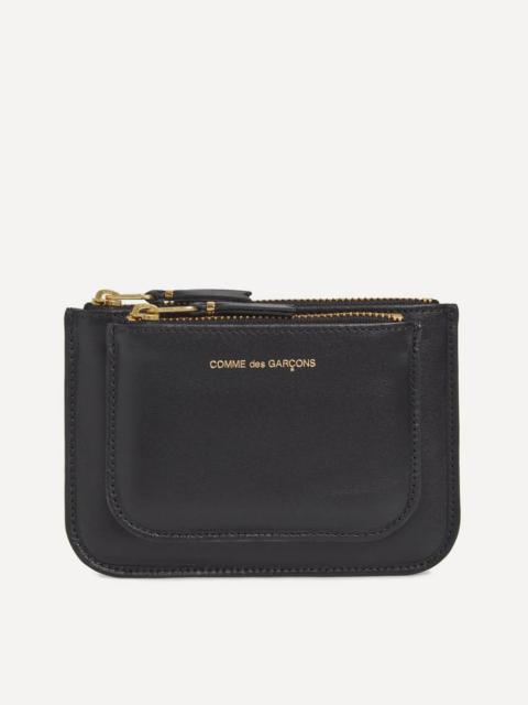 Comme Des Garçons Outside Pocket Line Slim Leather Wallet