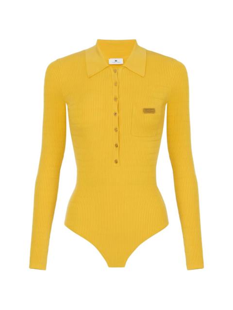 ELISABETTA FRANCHI micro-braided knit bodysuit