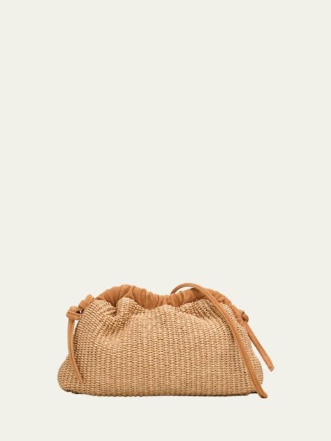 Mansur Gavriel Cloud Mini Woven Raffia Clutch Bag