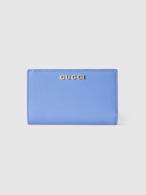 GUCCI Zip around wallet with Gucci script