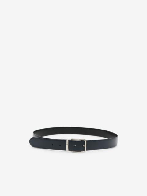Canali logo-engraved buckle belt