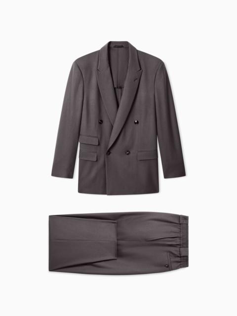 GIORGIO ARMANI SUIT OVERSIZED FIT IN FLUID VIRGIN WOOL