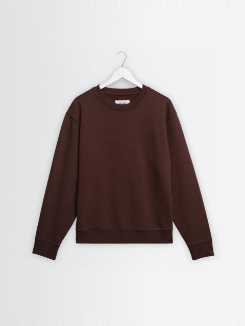 Wax London Sidney - Washed Brown Loopback Cotton Sweatshirt