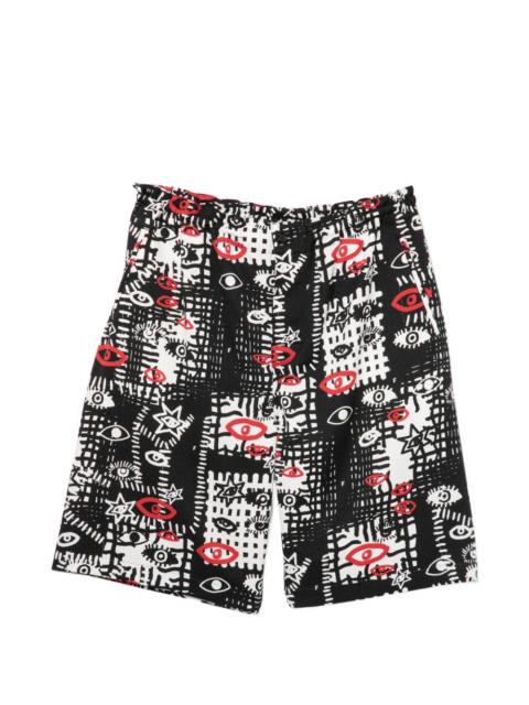 BLACK COMME des GARÇONS graphic-print shorts