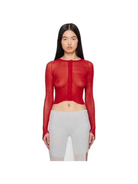 Red Ricepaper Cardigan