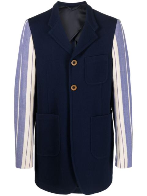 WALES BONNER Ibrahim striped single-breasted blazer