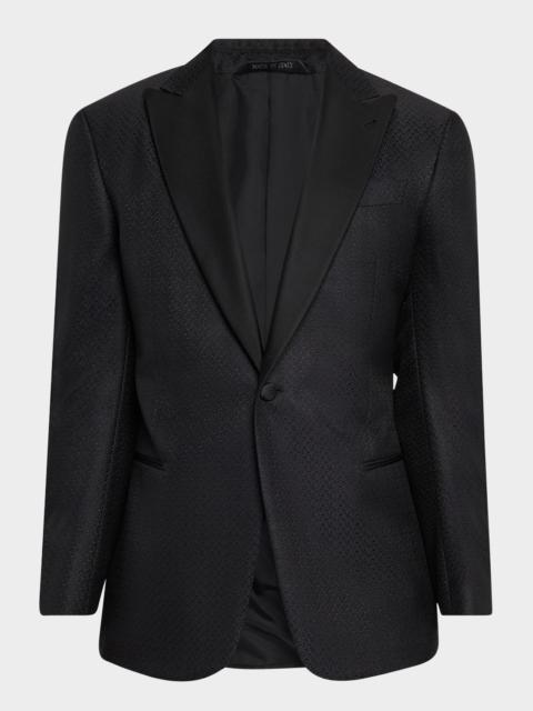 GIORGIO ARMANI Men's Honeycomb Satin Peak Lapel Dinner Jacket