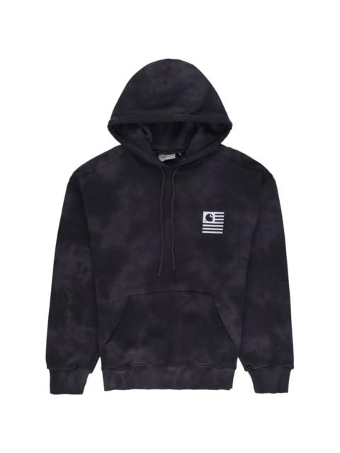 tie-dye logo-print hoodie