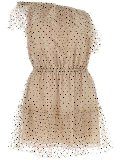 Polka dot sleeveless tulle dress