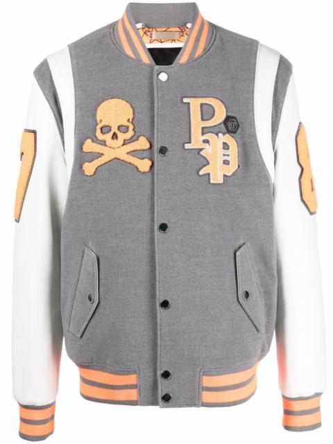 PHILIPP PLEIN patch-detail varsity jacket