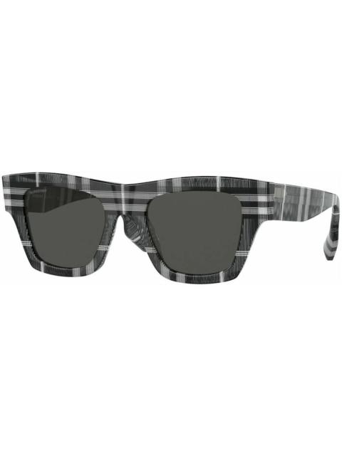 Burberry Burberry Sunglasses Ernest Square Frame Black White Check (40823051)