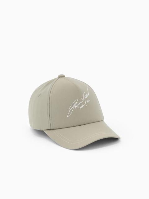 EMPORIO ARMANI NYLON AND SILK BLEND BASEBALL CAP
