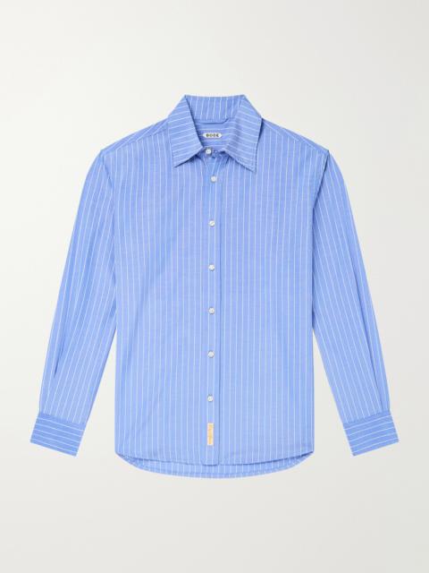 BODE Striped Cotton-Poplin Shirt