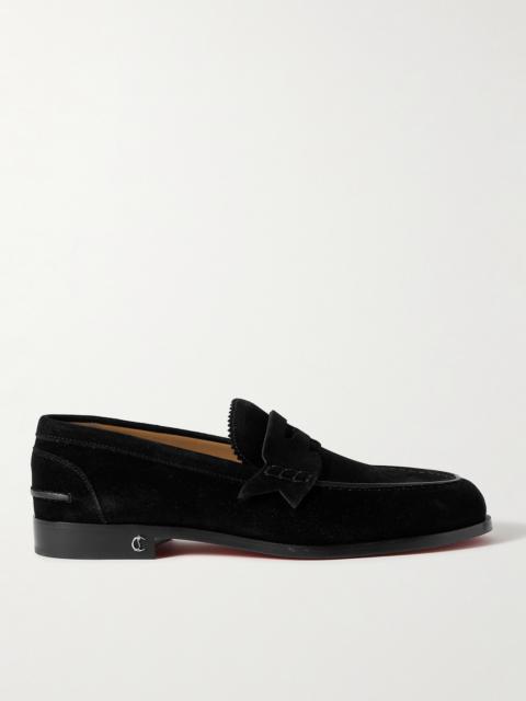Christian Louboutin No Penny Suede Loafers